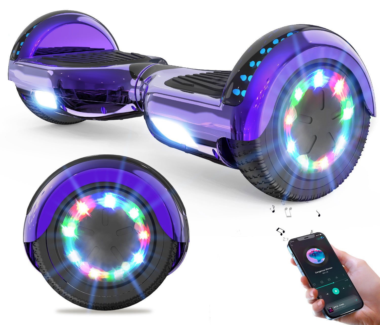 RCB JD6 Hoverboards 6.5 Inch Skateboard Children(Comes with five-color LED lights)