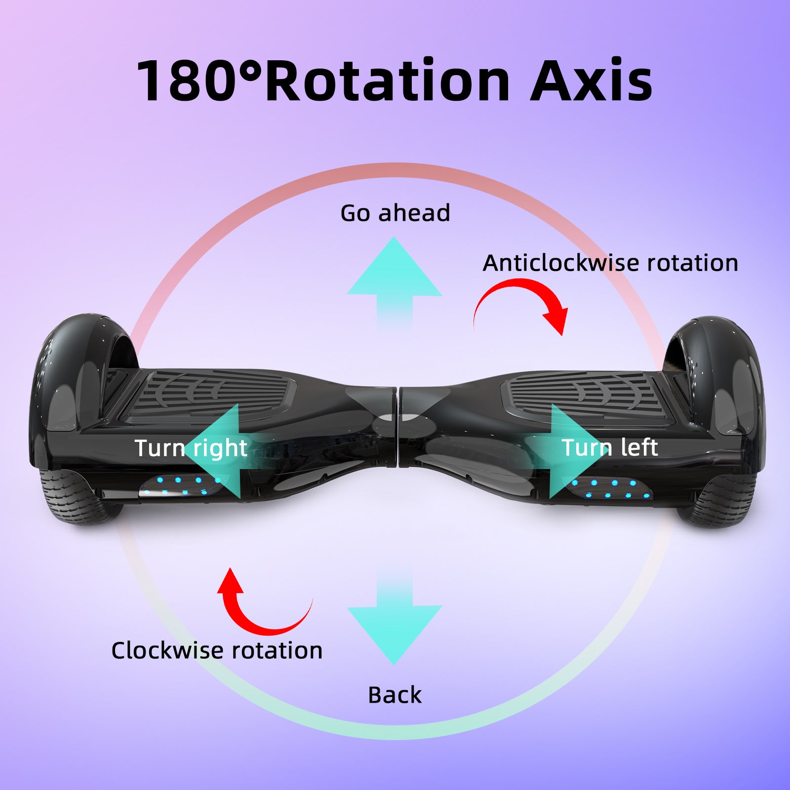 RCB JD6 Hoverboards 6.5 Inch Skateboard Children(Comes with five-color LED lights)