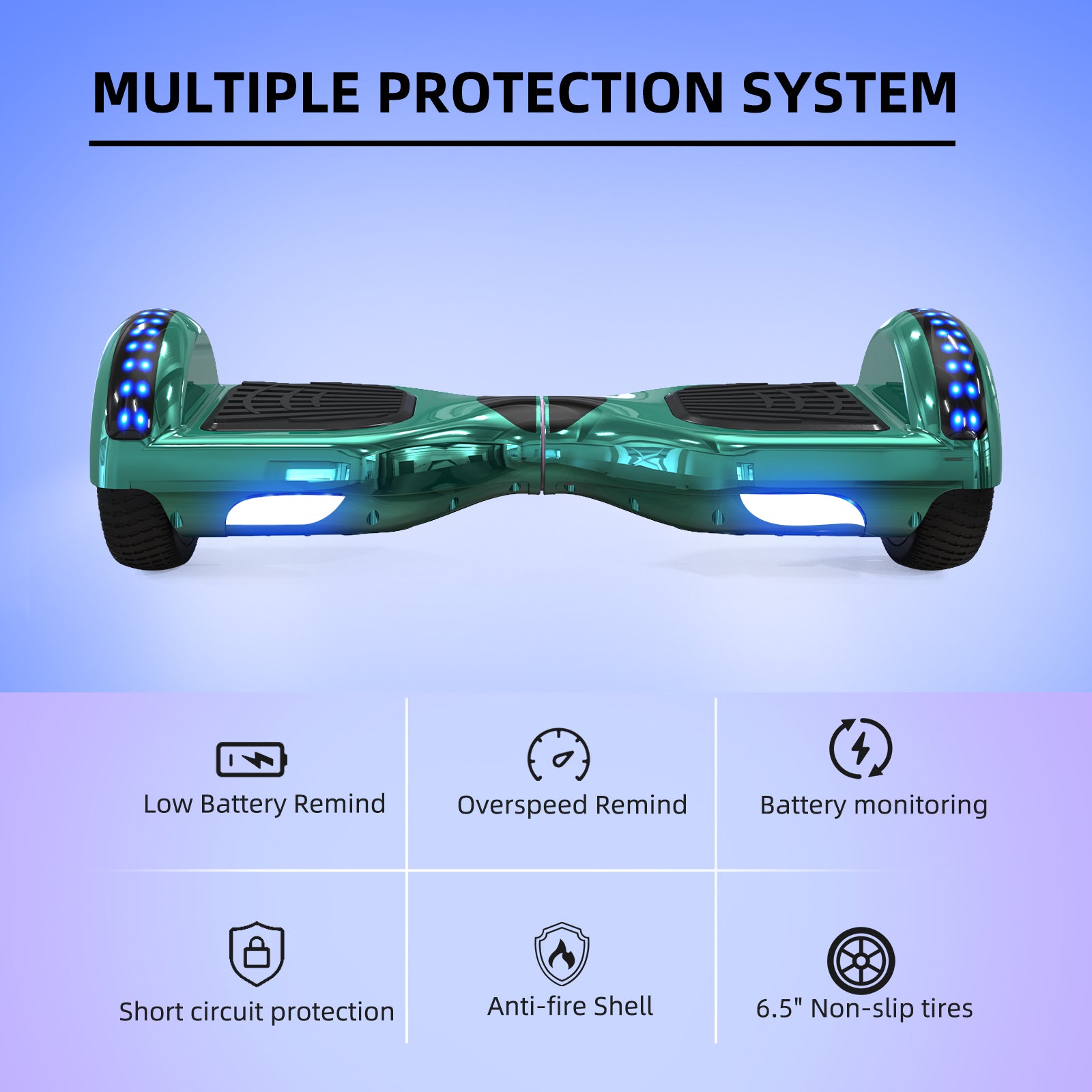 RCB JD6 Hoverboards 6.5 Inch Skateboard Children(Comes with five-color LED lights)