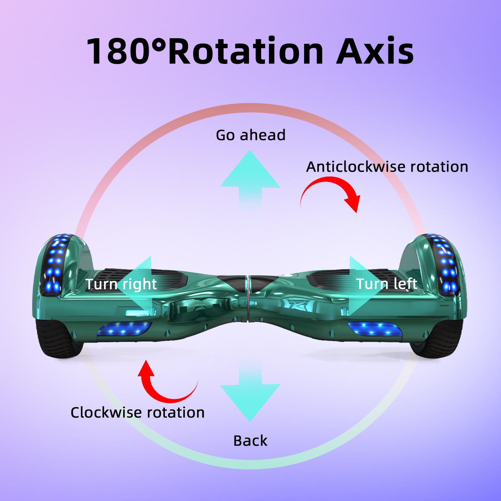 RCB JD6 Hoverboards 6.5 Inch Skateboard Children(Comes with five-color LED lights)