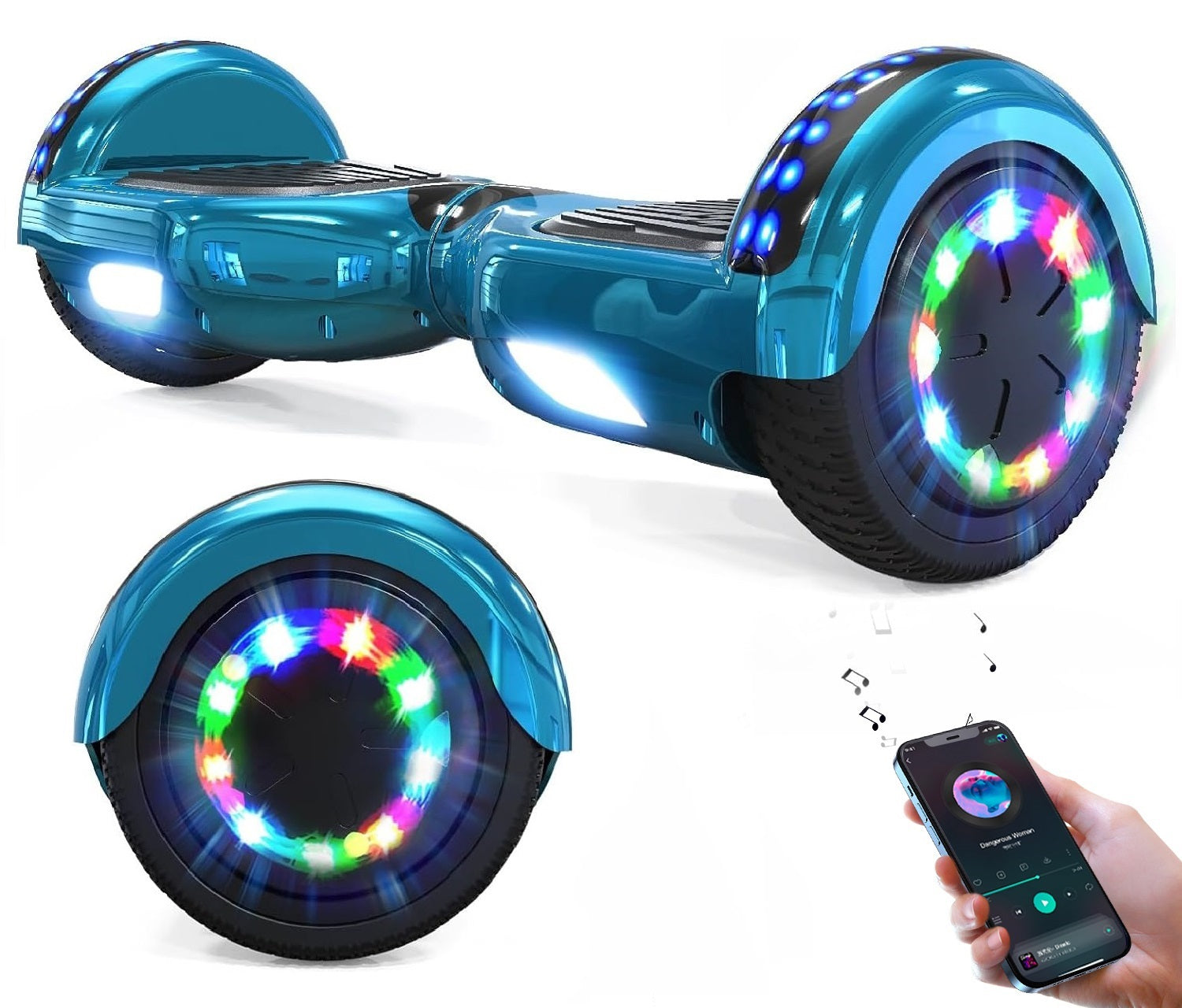 RCB JD6 Hoverboards 6.5 Inch Skateboard Children(Comes with five-color LED lights)