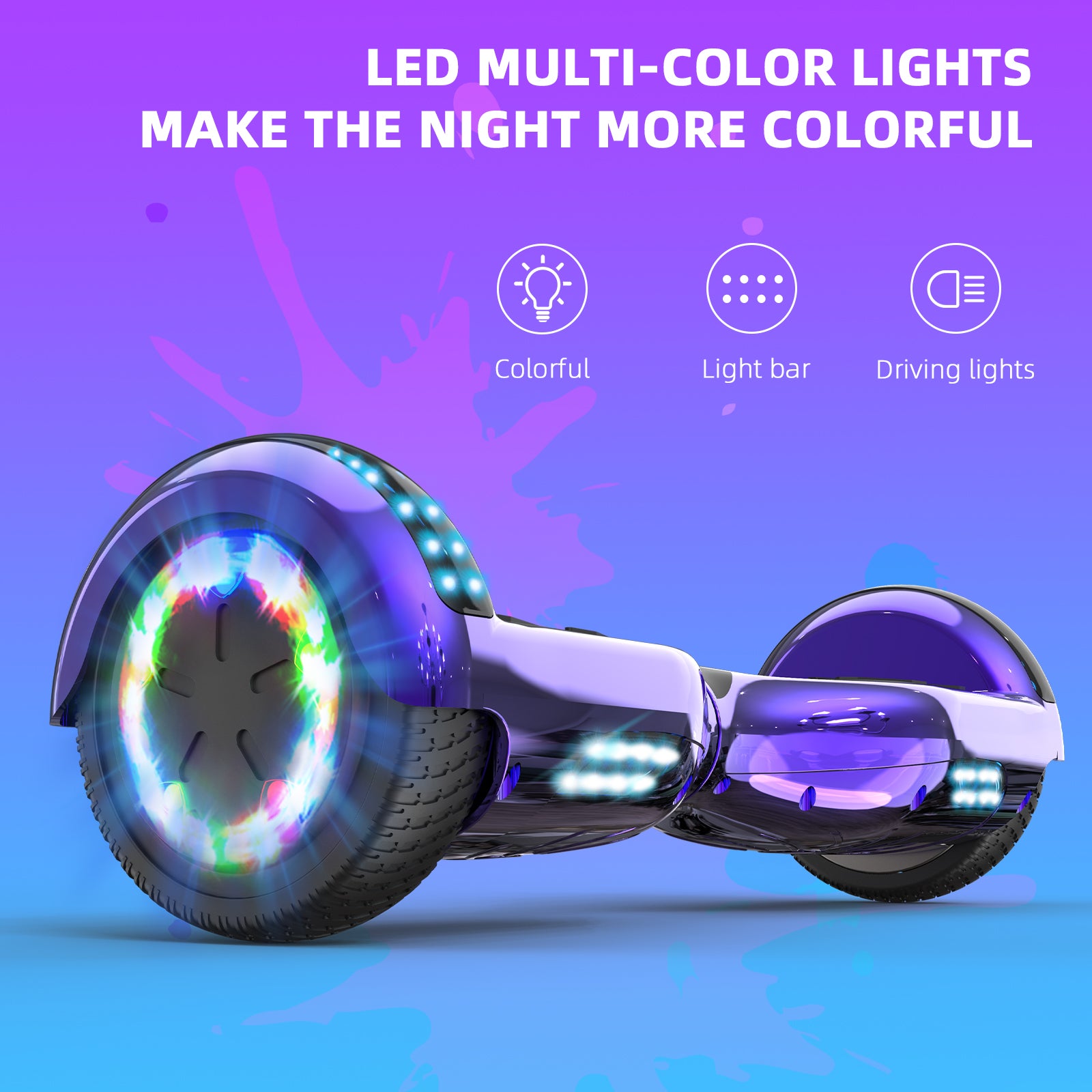 RCB JD6 Hoverboards 6.5 Inch Skateboard Children（Comes with five-color LED lights）
