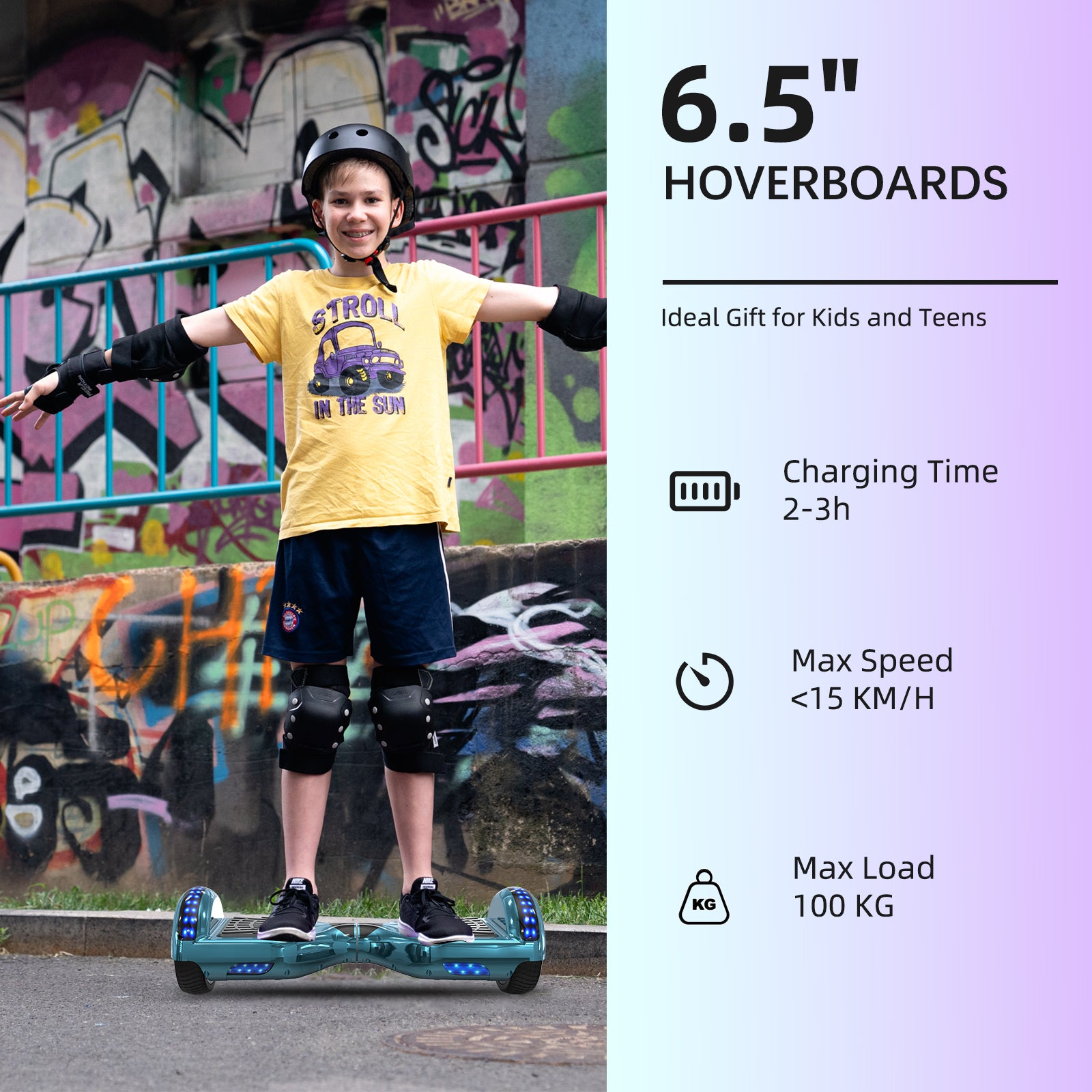 RCB JD6 Hoverboards 6.5 Inch Skateboard Children（Comes with five-color LED lights）