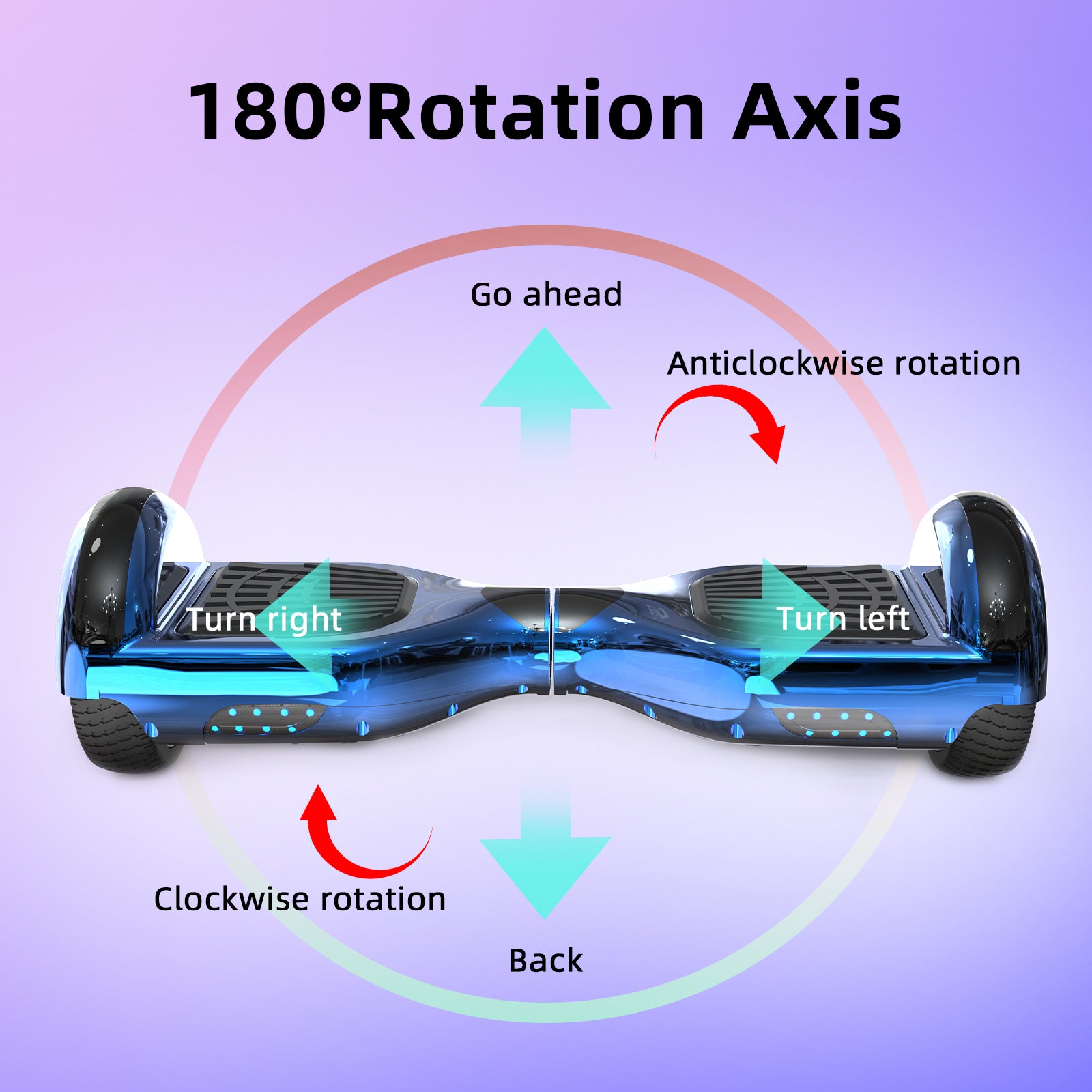 RCB JD6 Hoverboards 6.5 Inch Skateboard Children（Comes with five-color LED lights）