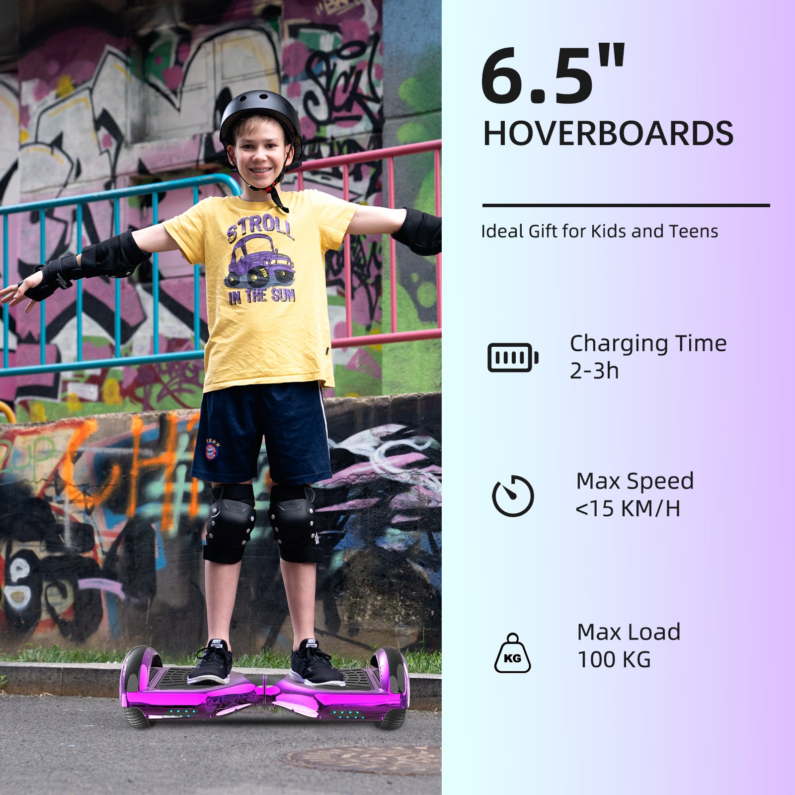 RCB JD6 Hoverboards 6.5 Inch Skateboard Children（Comes with five-color LED lights）