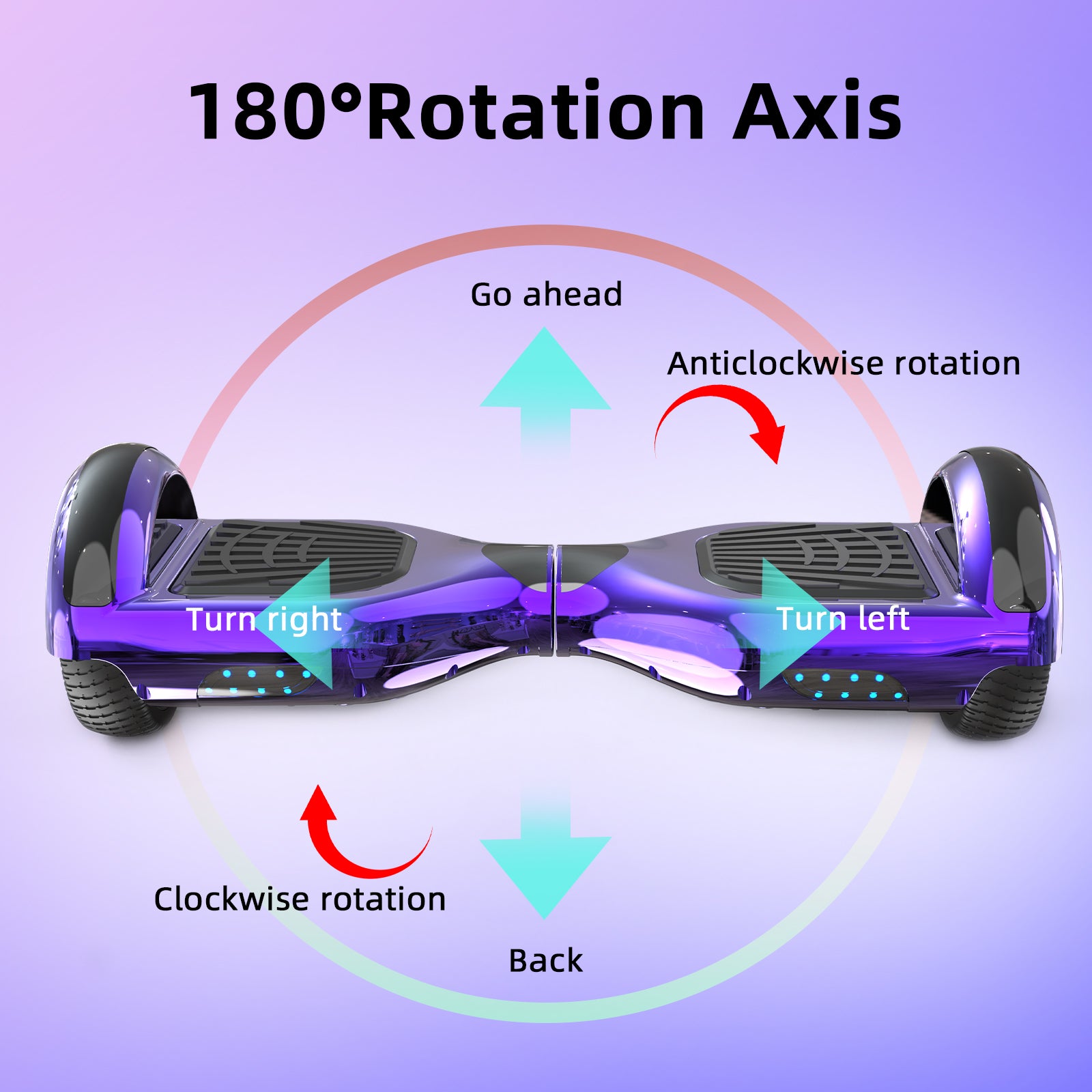 RCB JD6 Hoverboards 6.5 Inch Skateboard Children（Comes with five-color LED lights）