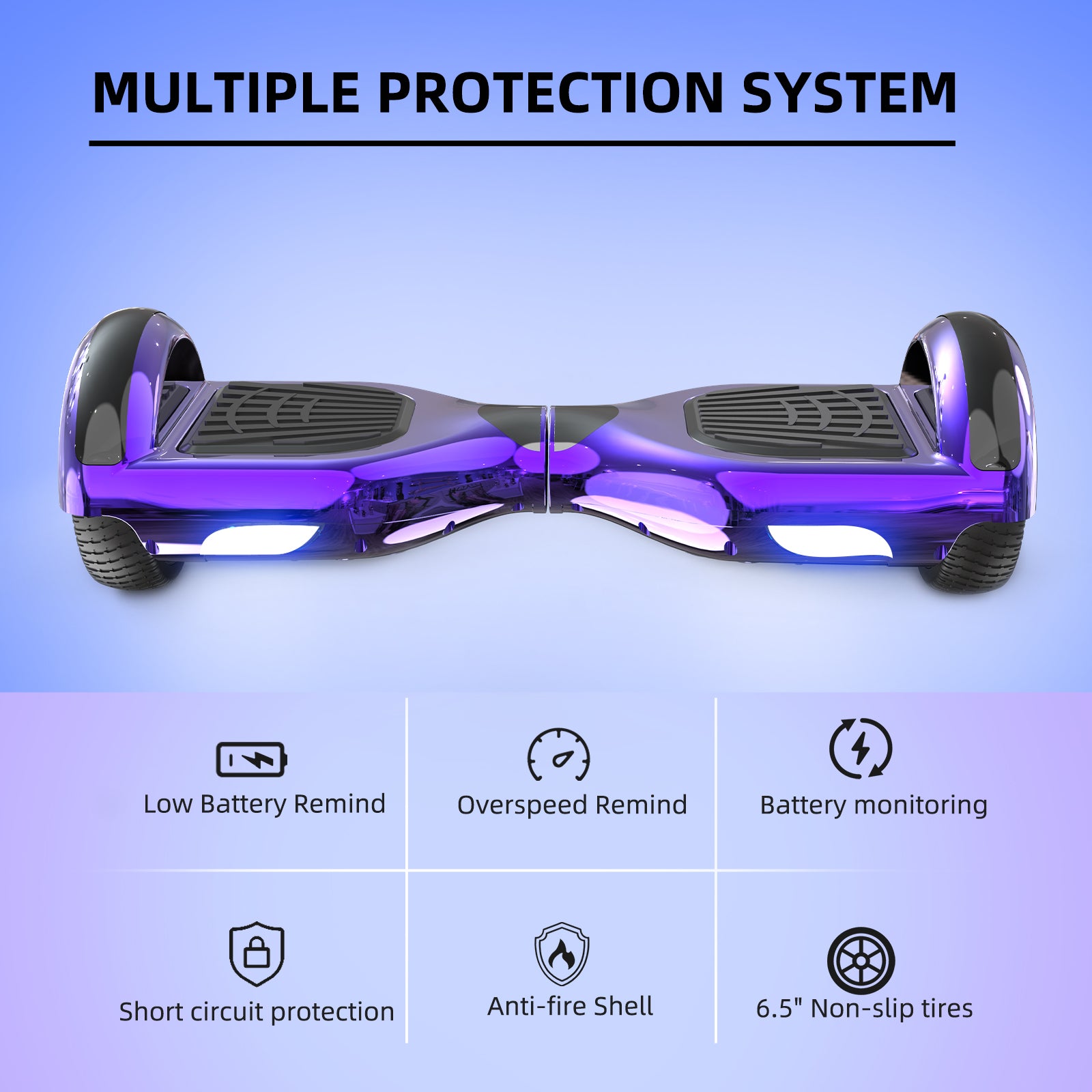 RCB JD6 Hoverboards 6.5 Inch Skateboard Children（Comes with five-color LED lights）