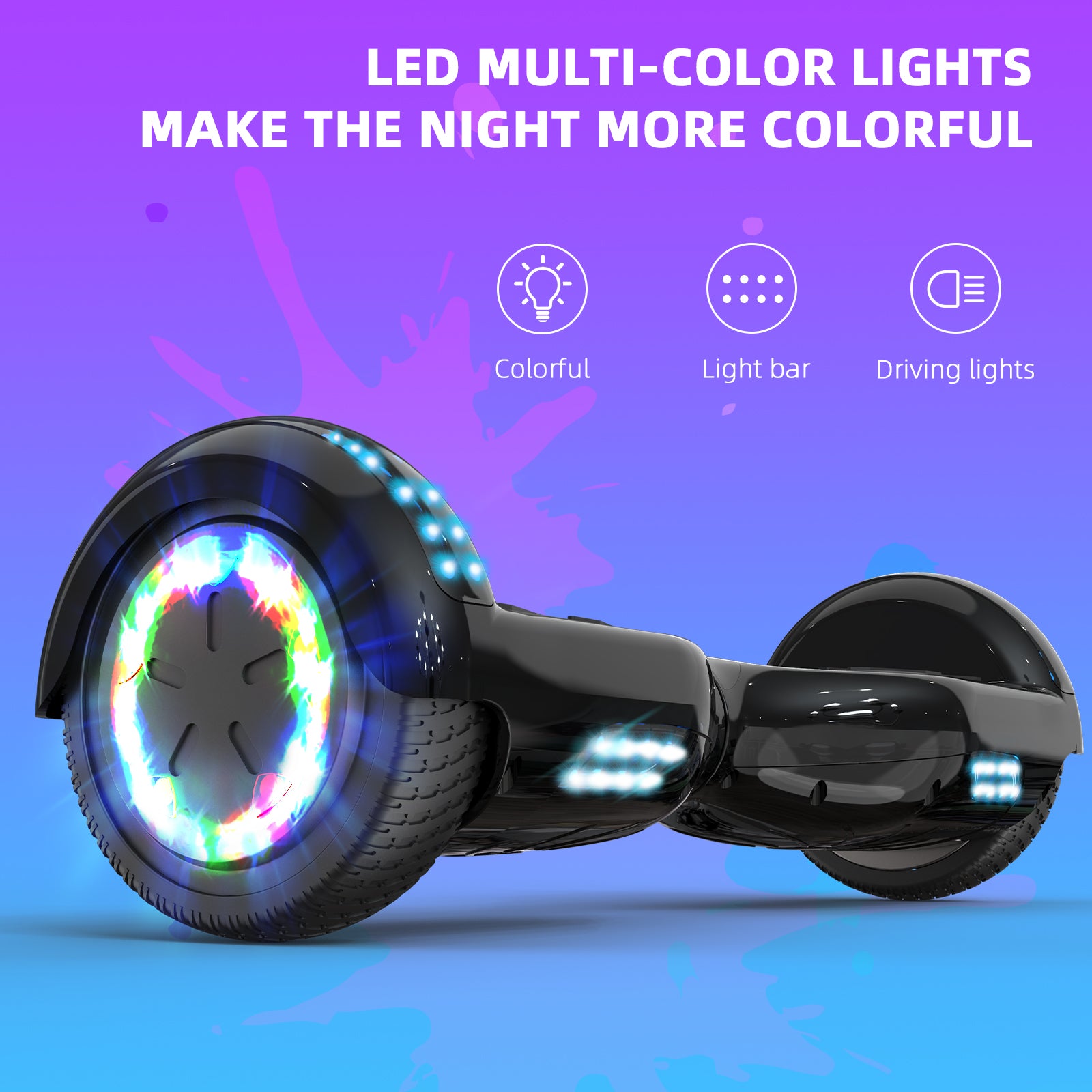 RCB JD6 Hoverboards 6.5 Inch Skateboard Children（Comes with five-color LED lights）