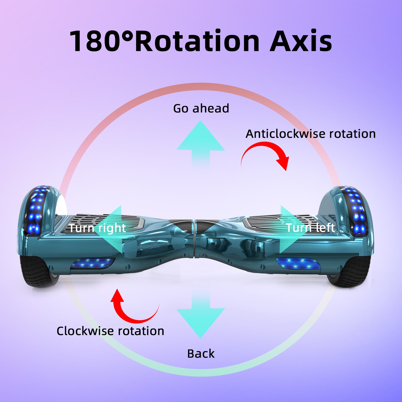 RCB JD6 Hoverboards 6.5 Inch Skateboard Children（Comes with five-color LED lights）