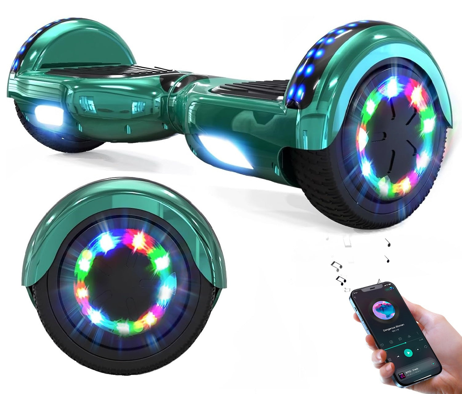 RCB JD6 Hoverboards 6.5 Inch Skateboard Children（Comes with five-color LED lights）