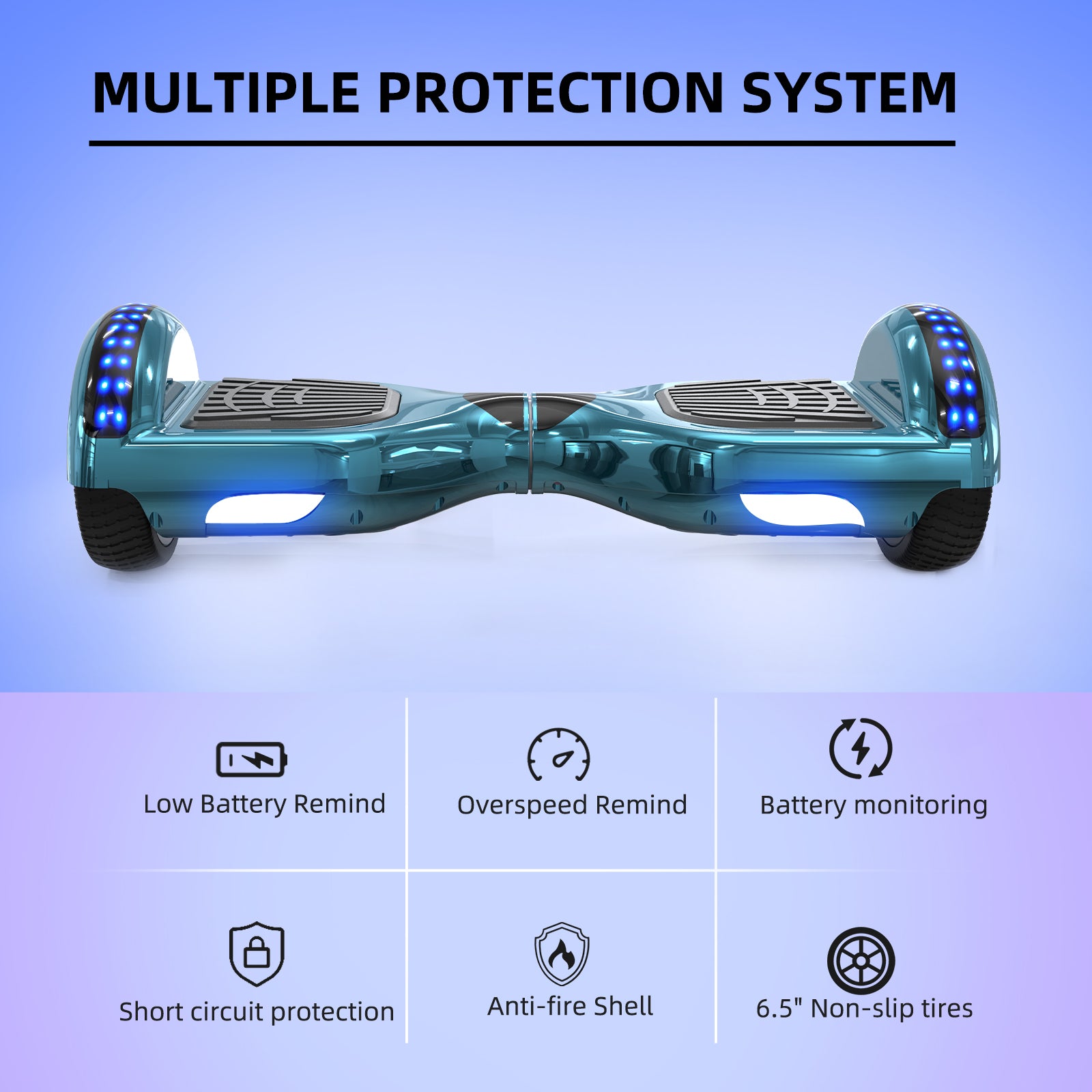 RCB JD6 Hoverboards 6.5 Inch Skateboard Children（Comes with five-color LED lights）