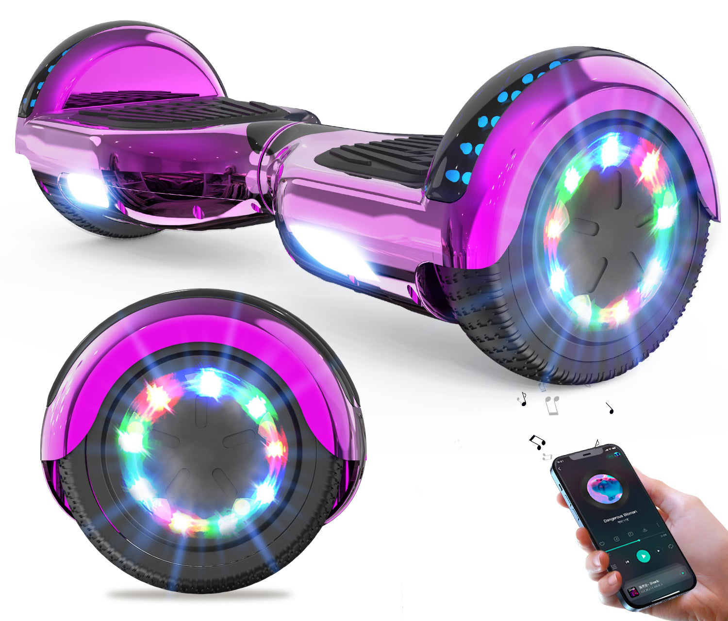 RCB JD6 Hoverboards 6.5 Inch Skateboard Children（Comes with five-color LED lights）